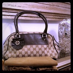 Authentic Gucci Canvas Small Tote Bag